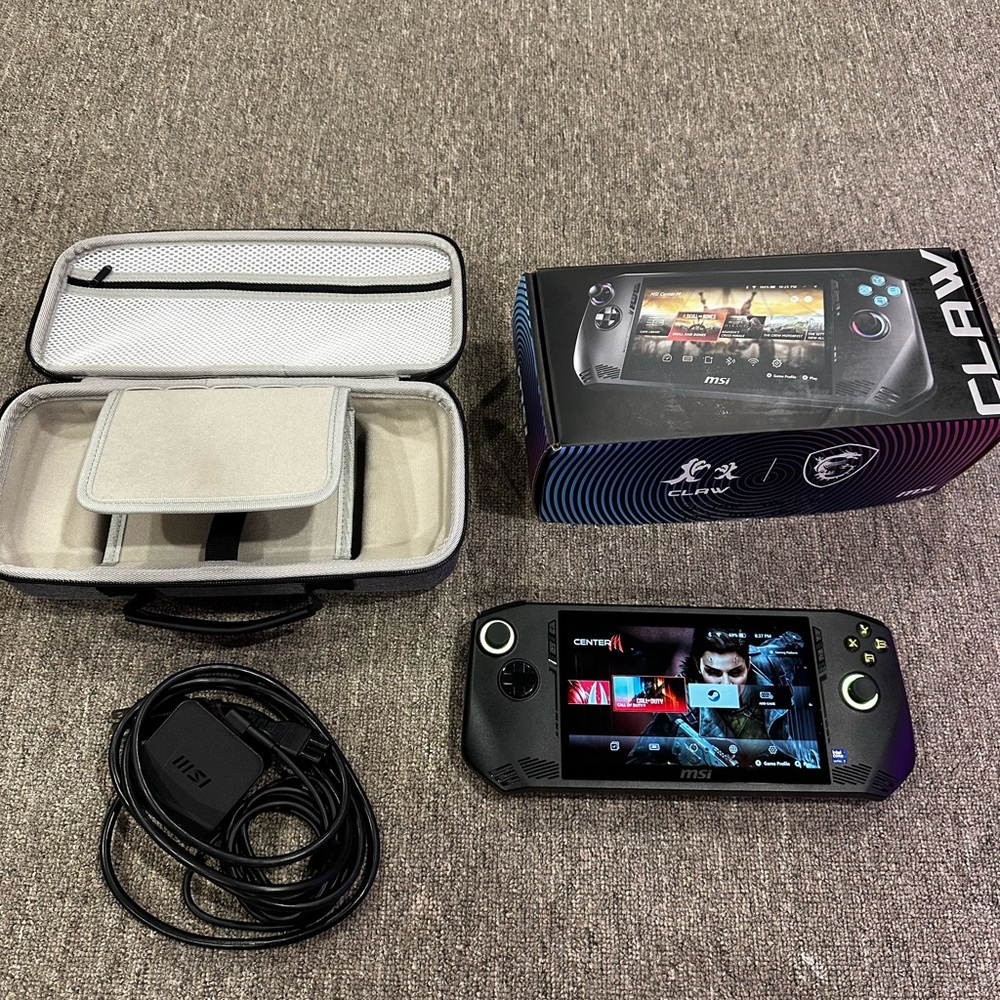 MSI Claw Handheld Console - Black and Gray
